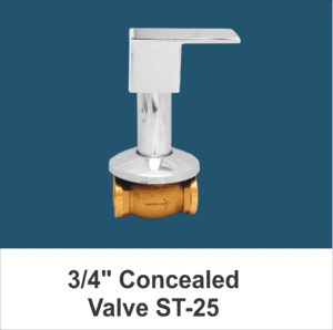quarter concelaed valve
